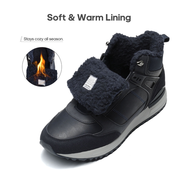 Men's Warm Lined Snow Boots  - DARK BLUE - 2